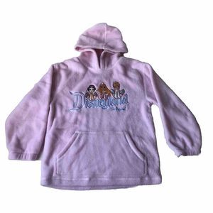 Vintage Disneyland Resort Princess Fleece Hoodie Girls Size Medium Pink NWT